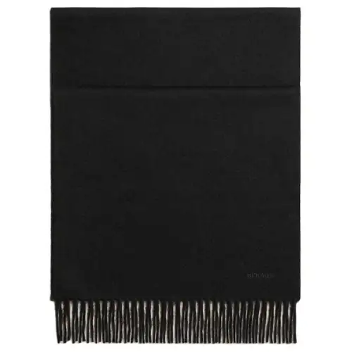 HERMES Brand Logo Unie Brodee Cashmere Knit Scarves Unisex Black