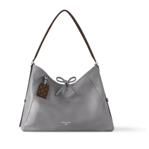 LOUIS VUITTON Carryall Dark MM Shoulder Bag Medium Grey