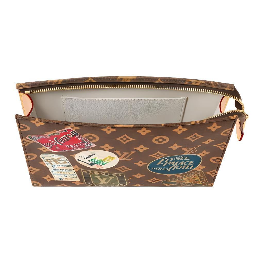Мужское Louis Vuitton Pochette Toilette Flight mode (коричневое) — фото 3