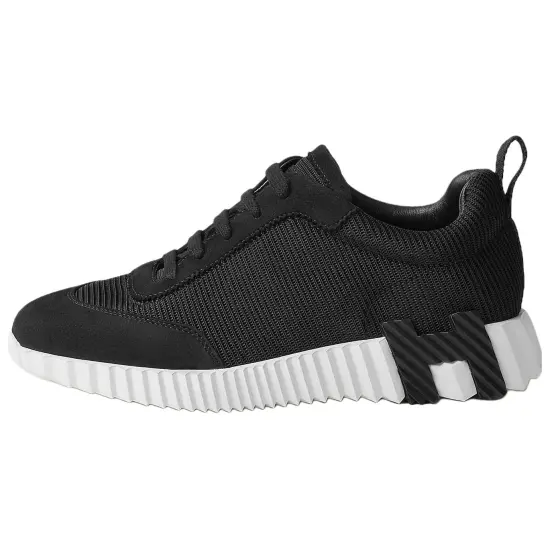 HERMES Bouncing Casual Shoes Women's Low-Top Black