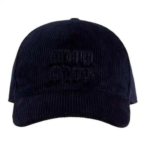 MIU MIU Velvet Baseball Caps Women's Blue