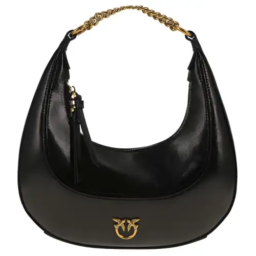 PINKO Cow Leather Handbag Women's Black