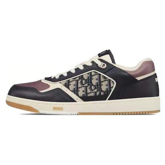 DIOR B27 Low Deep Blue Plum DIOR Oblique Jacquard