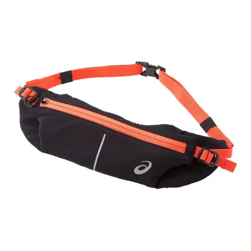 ASICS Outdoor Bags Polyester With Nylon Black Orange Men's