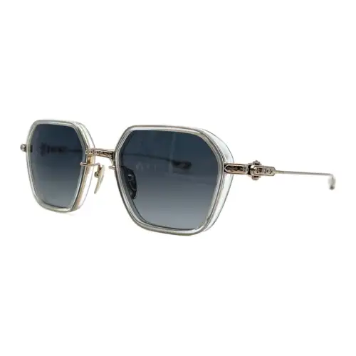 Chrome Hearts Titanium Acetate Fiber Irregular Shape Sunglasses Men's Transparent