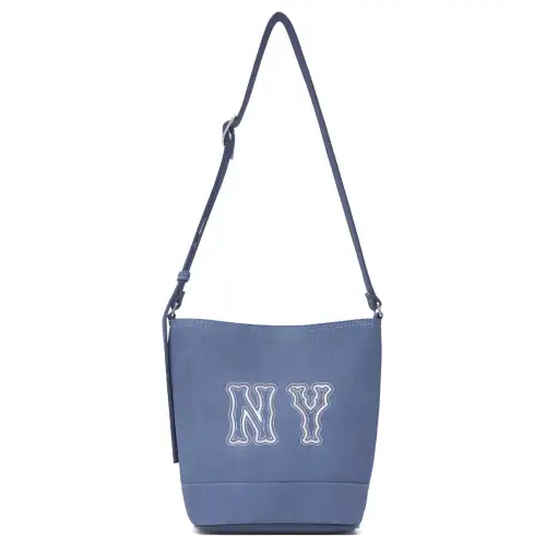 MLB Artificial Leather Bucket Bag, Shoulder Bag, Crossbody Bag Regular Unisex Blue