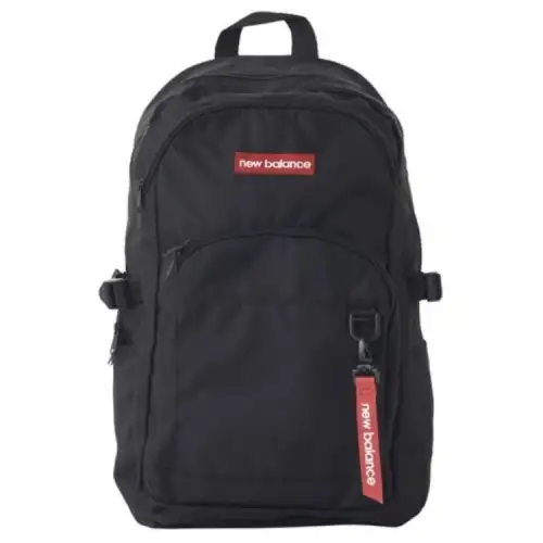 New Balance Polyester Backpack Unisex Black Red