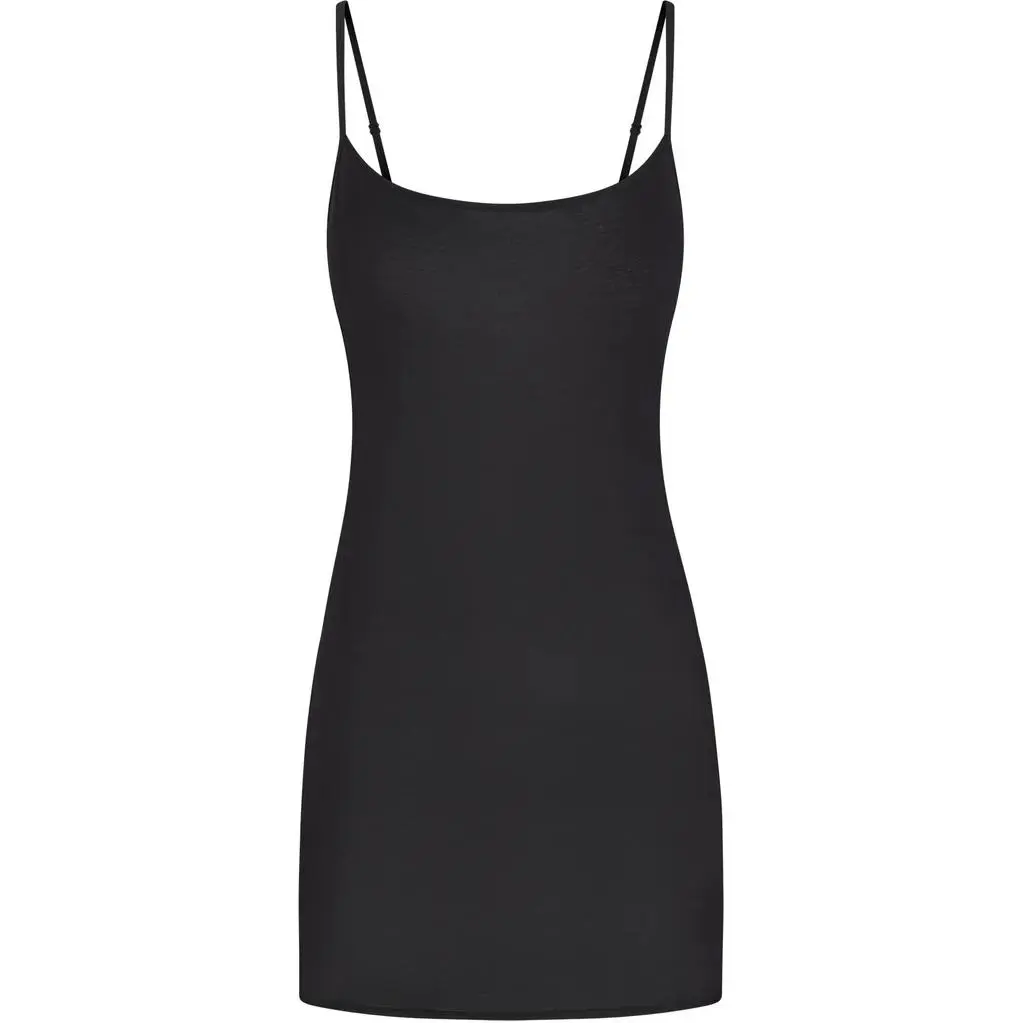 Skims KIM'S SLEEP LOW BACK MINI DRESS Nightgown Women's ONYX/Onyx
