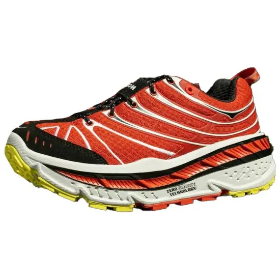 HOKA ONE ONE Stinson Running Shoes Unisex Low-Top Red White/Black