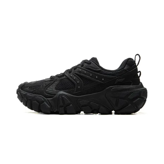 LiNing Dunes Cushioning Anti-Slip Wear-Resistant Breathable Height Increasing Low-Top Casual Shoes Women's Black
