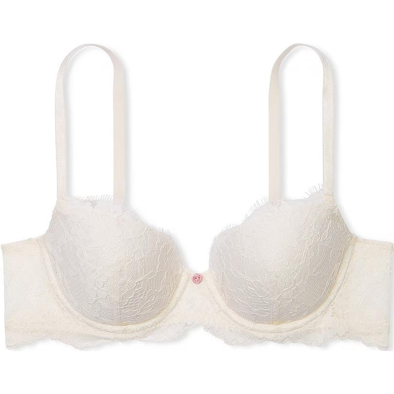 Victoria's Secret Victoria's Secret Dream Series DREAM ANGELS Lace Lightly Lined Classic Coverage Demi / CW Solid Color Lace Lightly Lined Bra Women's Coconut White