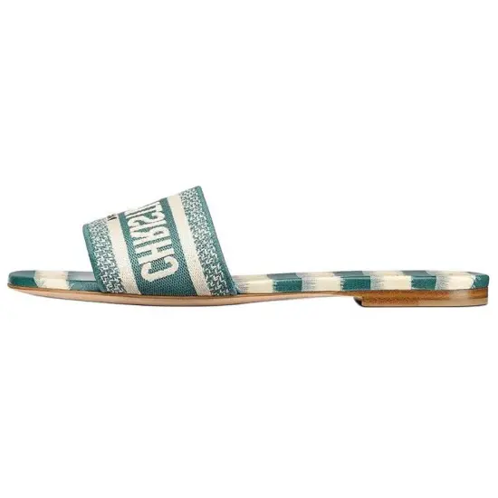 DIOR Dway Slide Deep Ocean Sandals Blue Women's