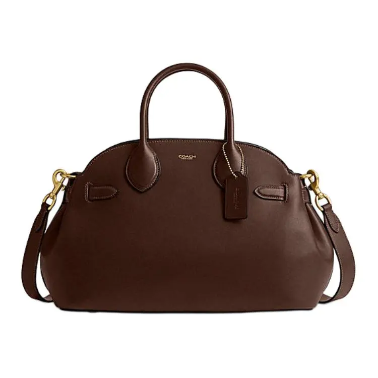 COACH Empire Carryall Cow Leather Shoulder Bag, Crossbody Bag, Handbag Large Women's Maple Leaf