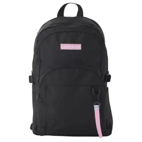New Balance Polyester Backpack Unisex Black Pink