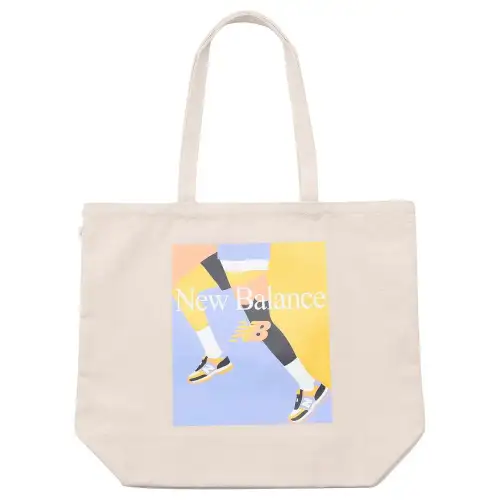 New Balance Cotton With Polyester One Shoulder Handbag Unisex White