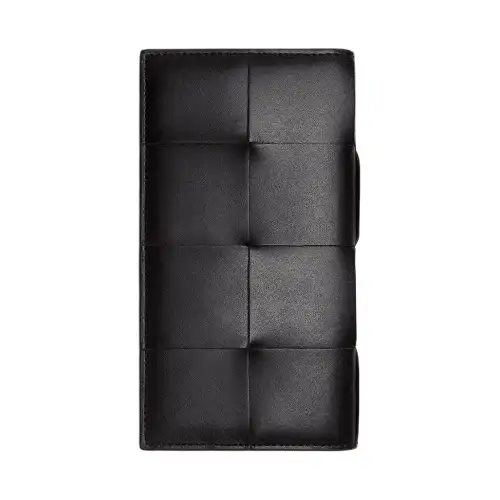 Bottega Veneta CASSETTE Calfskin Wallet Men's Black