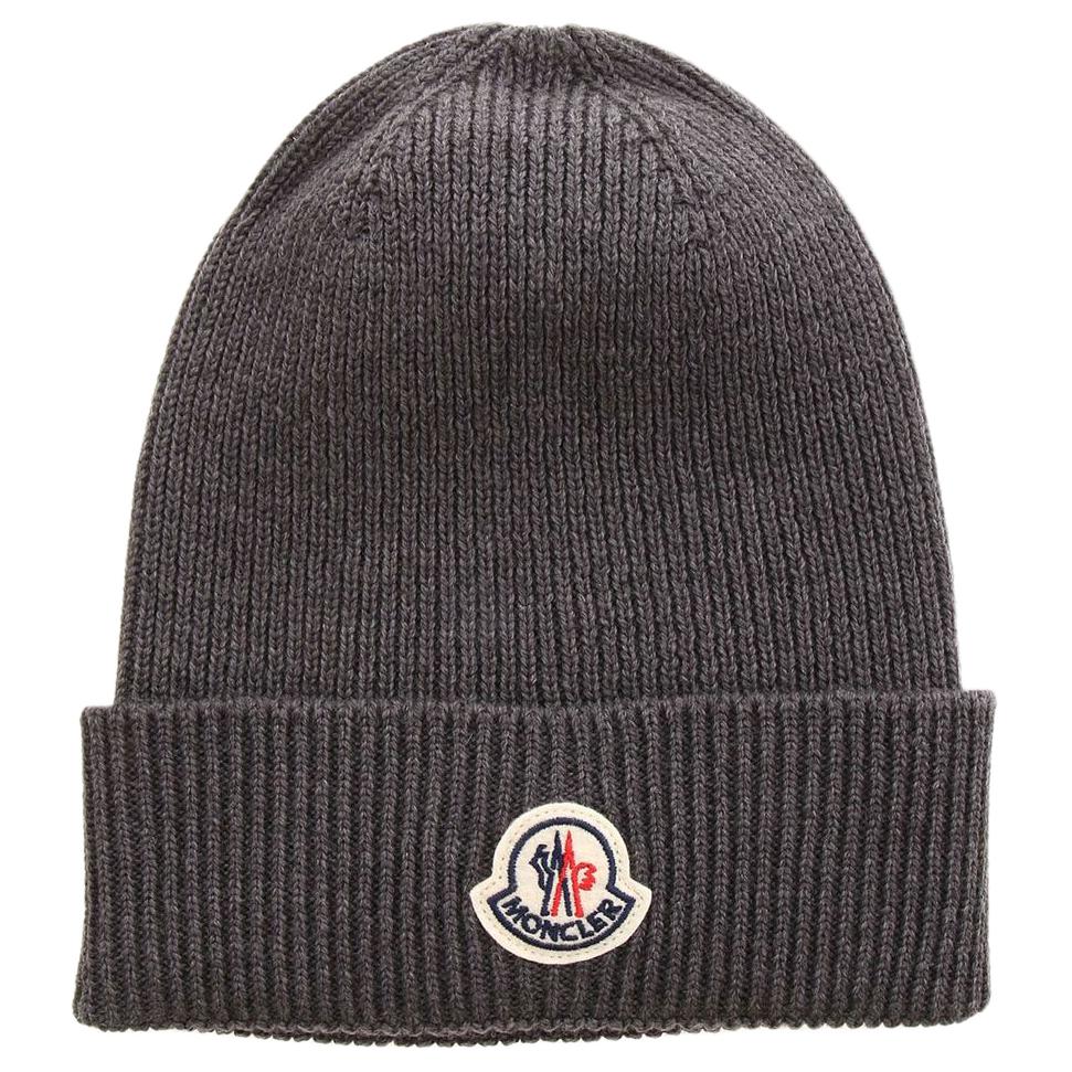 Мужская шапка Moncler 3B70500A9342998 (серая)