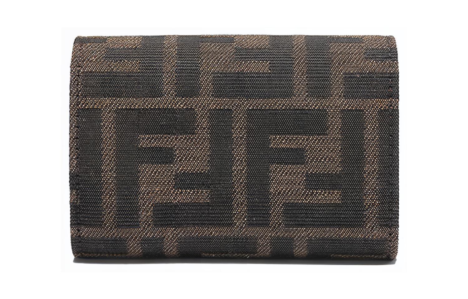 Женский кошелек Fendi (коричневый) — фото 4