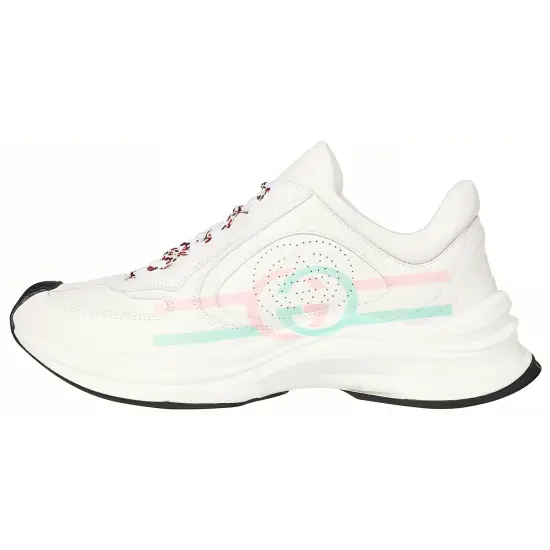 GUCCI Women's Run Sneaker 'White Pink Turquoise'