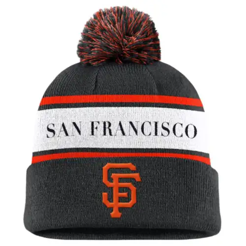 Nike San Francisco Giants Team Stripe Peak Men's Nike Mlb Cuffed Pom Beanie