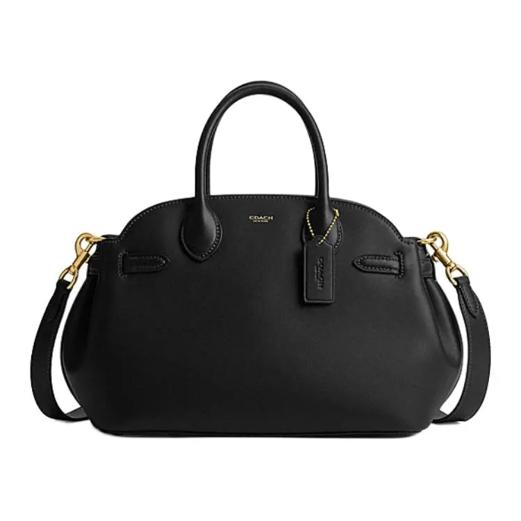 COACH Empire Carryall Cow Leather Shoulder Bag, Crossbody Bag, Handbag Large Women's Black