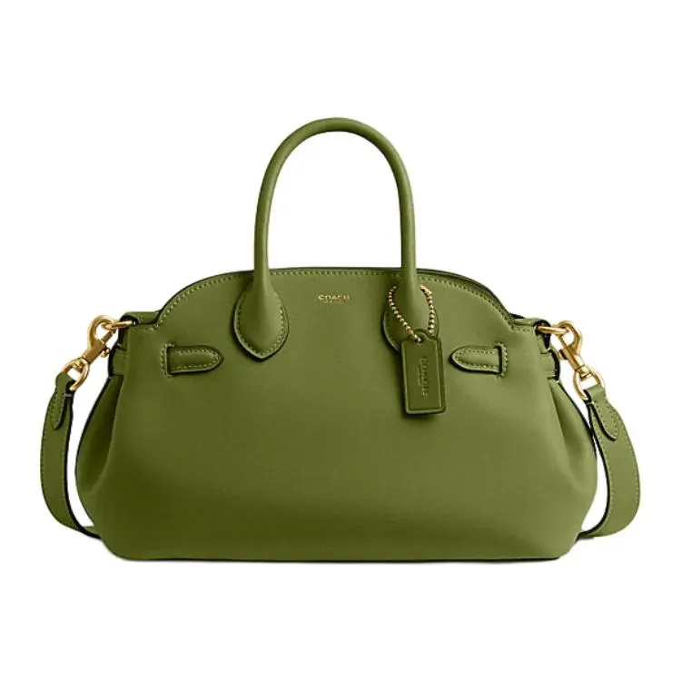 COACH Empire Carryall Cow Leather Shoulder Bag, Crossbody Bag, Handbag Medium Women's Dark Lime