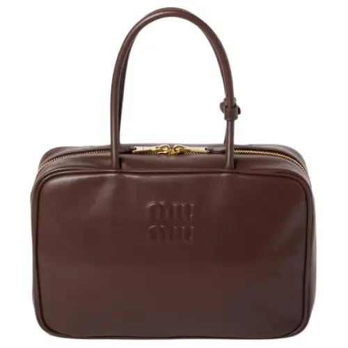 MIU MIU Beau Calfskin Handbag Regular Women's Briarwood