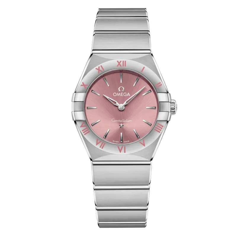 OMEGA Constellation Collection Zodiac Watch Quartz Movement Women's Watch 28mm Pink Watch Dial