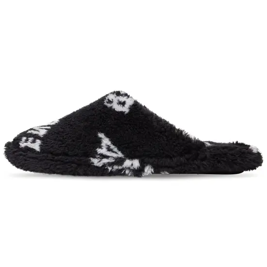 Balenciaga Furry Closed AllOver Logo Black