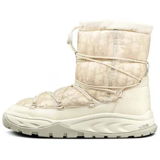 DIOR Snow Snow Boots Men Gray White