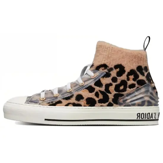 Walk'n'DIOR Skateboard Shoes Women's High-Top Brown