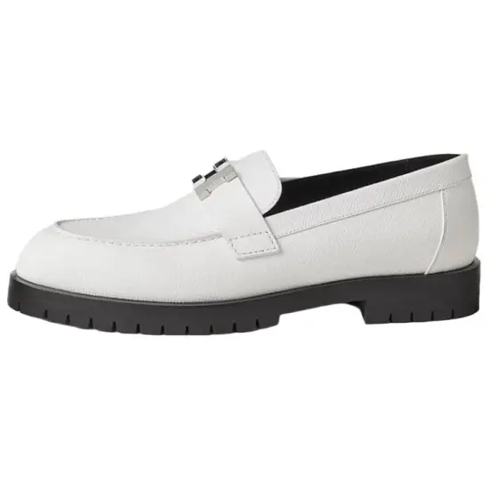 HERMES Faubourg Loafers Women's White