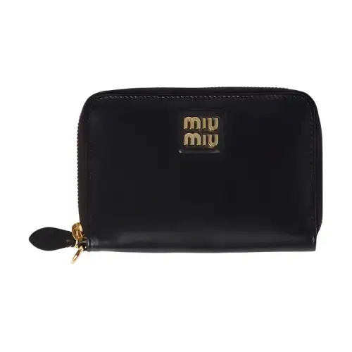 MIU MIU Leather Wallet Small Women's Black