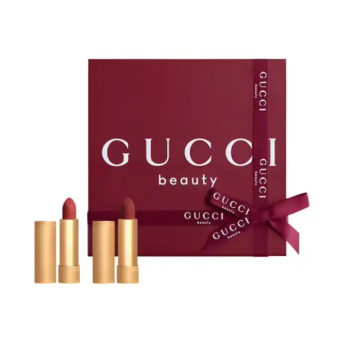 GUCCI Gucci, popular lipstick, two-color gift box, velvet makeup primer, set, 3.5g, 3.5g