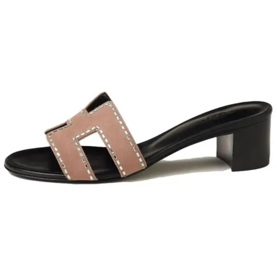 HERMES Oasis Slide Slippers Women's Rose