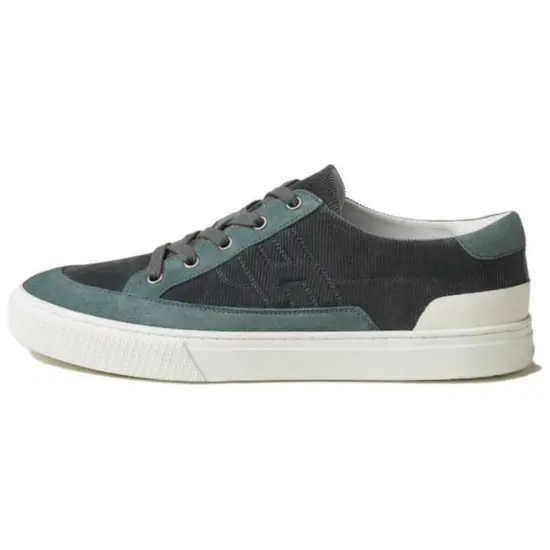 HERMES Deep Skateboard Shoes Men Low-Top Black Green