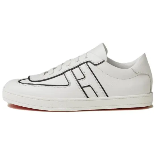 HERMES Boomerang Skateboard Shoes Men Low-Top White
