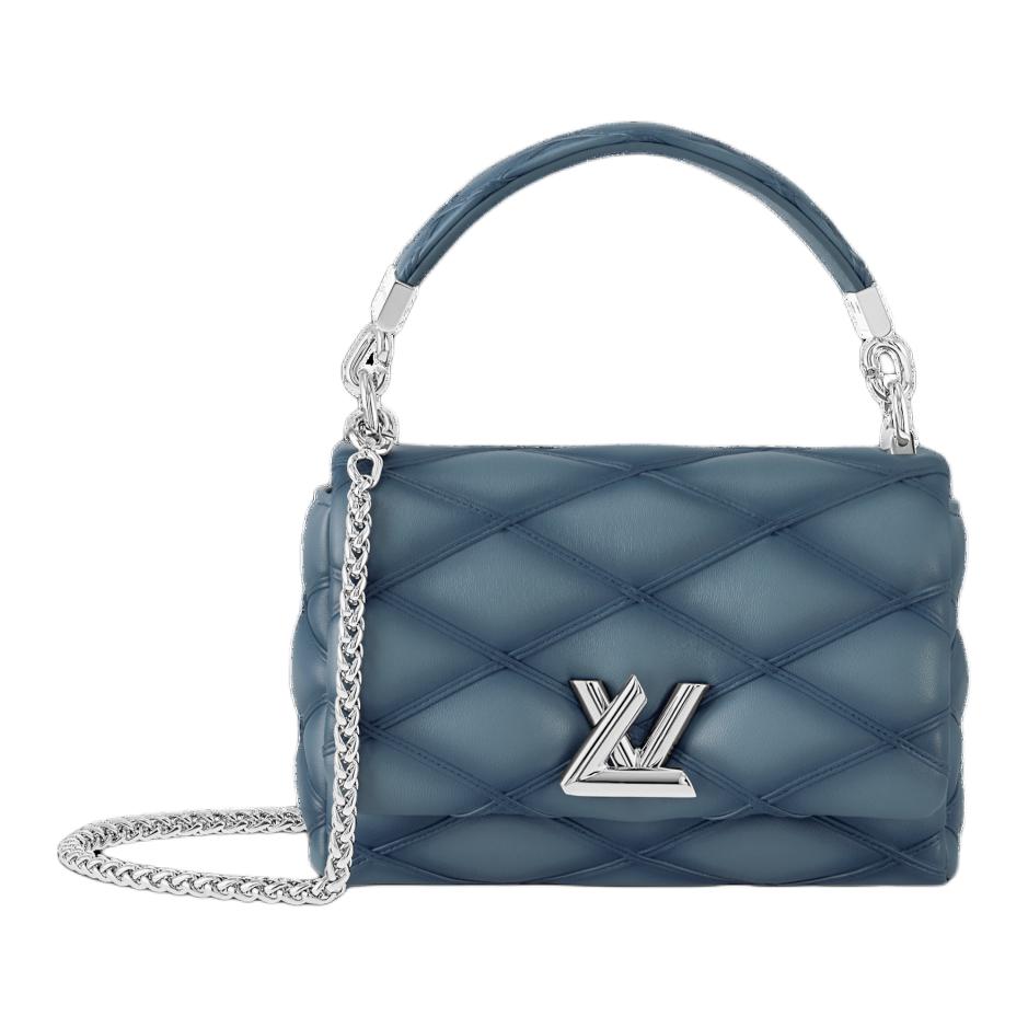 LOUIS VUITTON Lambskin Shoulder Bag, Crossbody Bag, Handbag Small Women's Blue