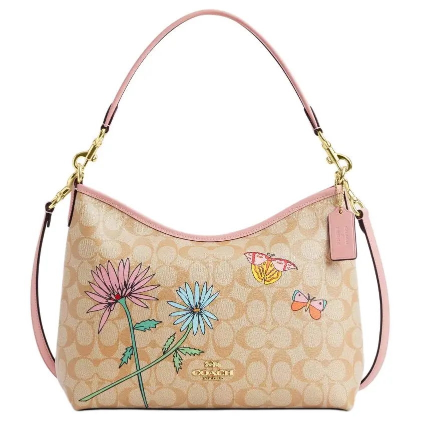COACH Observed By Us Collaboration Laurel Coated Canvas With Leather Portable Crossbody Bag, Shoulder Bag Large Women's