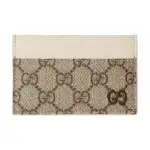 GUCCI Canvas With Leather Card Holder Regular Men's Beige & Ebony
