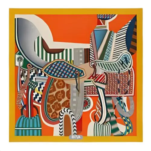 HERMES Cashmere Scarves Men's Multicolor