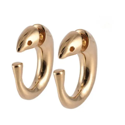 Bottega Veneta Sterling Silver Earrings Women's Gold