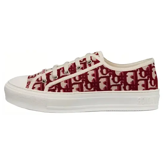 DIOR Walk'N'DIOR Oblique Red Canvas Women's