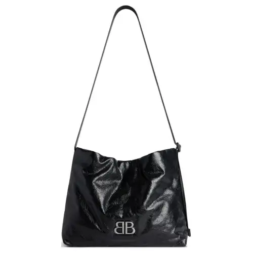 Balenciaga Fine Grained Cow Leather Hobo Bag, Handbag, Shoulder Bag Women's Black