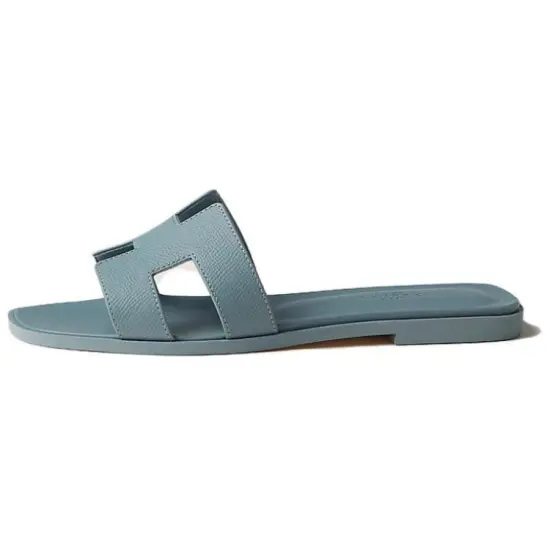 HERMES Oran Slide Slippers Women's Blue