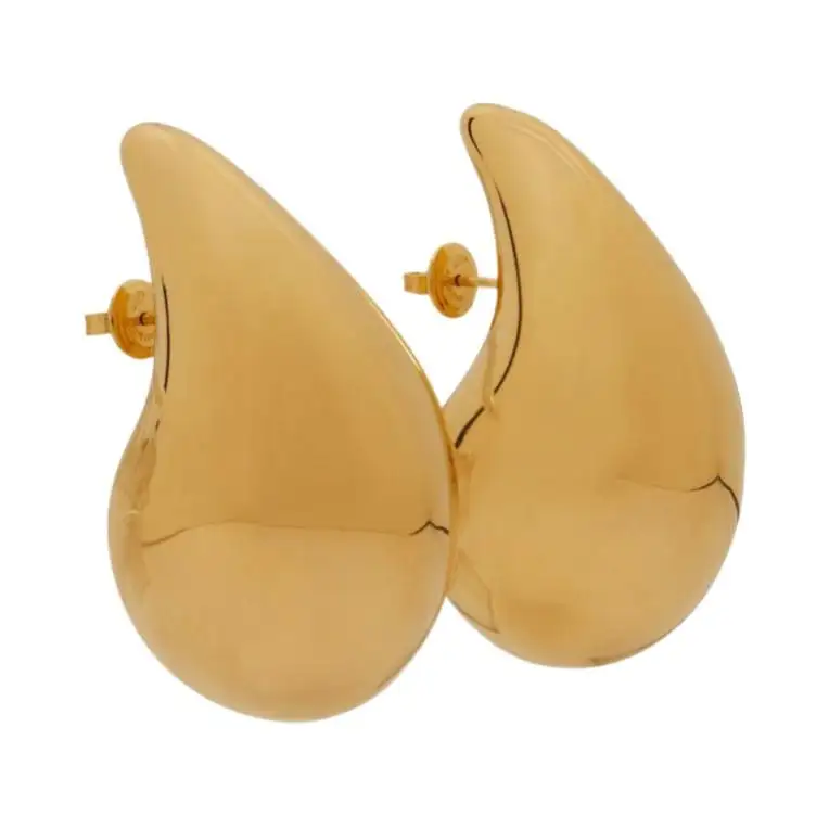 Bottega Veneta Sterling Silver Earrings Women's Gold
