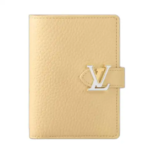LOUIS VUITTON Taurillon Leather Wallet Women's Banana Yellow