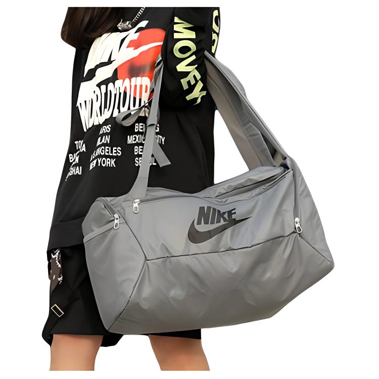 Рюкзак Nike NK BRSLA S BKPK DUFF (41L) (серо-черный) — фото 5