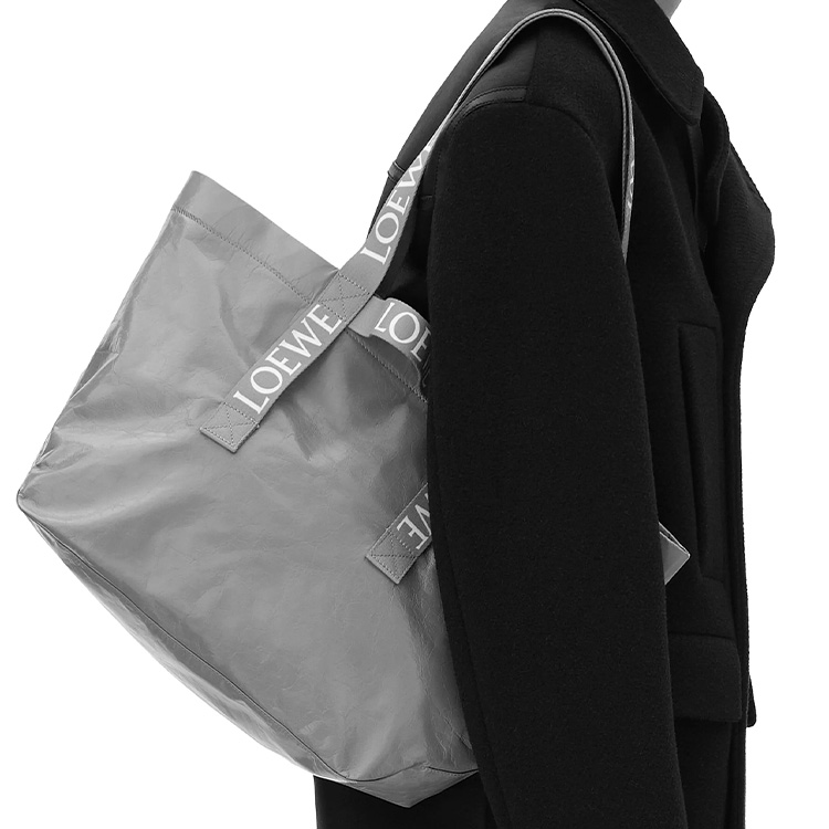 Унисекс сумка LOEWE Fold Shopper (коричневая) — фото 8