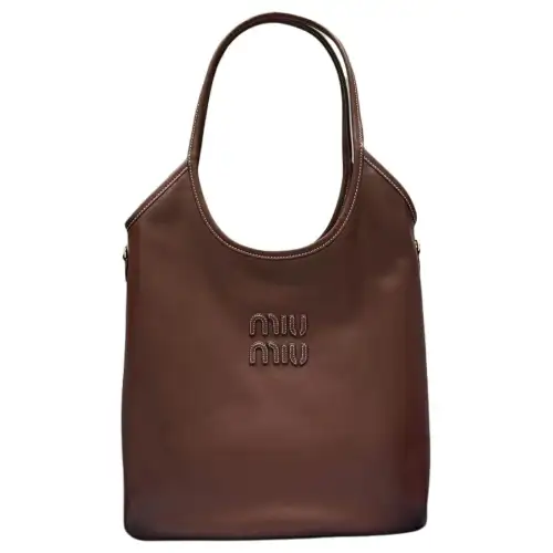 MIU MIU Leather Tote Bag, Shopping Bag, Handbag Women's Briarwood